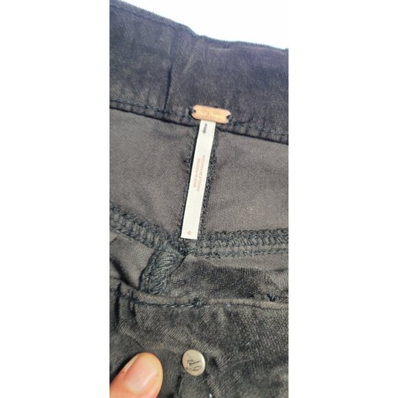 Free People Velvet Flare Pants Size 6 Brown/Chocolate Boho 70s Vintage - Picture 8 of 12